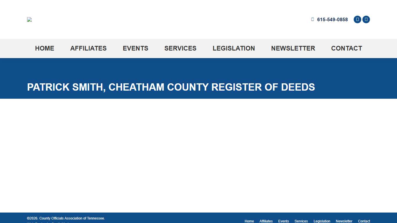 Patrick Smith, Cheatham County Register of Deeds – County Officials Association of Tennessee (COAT)